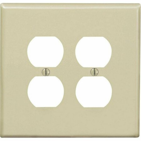 EZGENERATION 2 Gang Ivory Duplex Receptacle Plate EZ156047